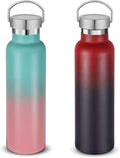 Neihepal 20 oz Insulated Water Bottles Bulk 2 Pack, Stainless Steel Double Wall by Neihepal