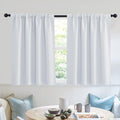 RYB HOME White Curtains 36 inches Long Room Darkening Curtains Thermal by RYBHOME