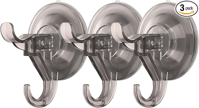 Antimbee 3 Pack Suction Cup Hooks, Removable Small Hooks by Antimbee