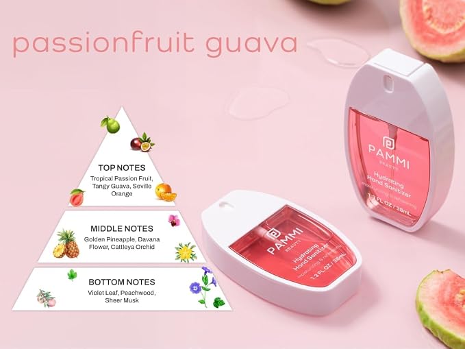 PAMMI Power Mist Hydrating Hand Sanitizer Spray, Portable Travel Size Pocket - Image 2
