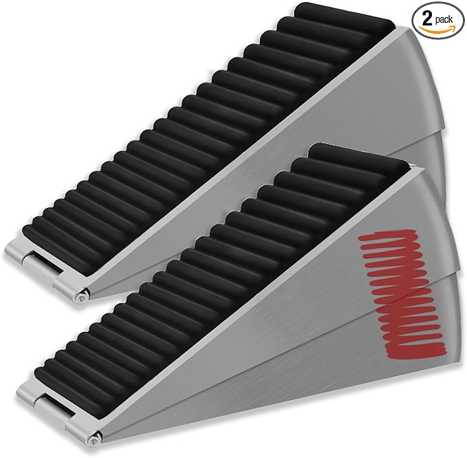 Heavy Duty Door Stopper Adjustable Spring Large Stoppers Wedge, Tall up to 3 by Unknown