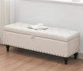 50" Storage Ottoman Bench, Tufted Ottoman by Mangodan