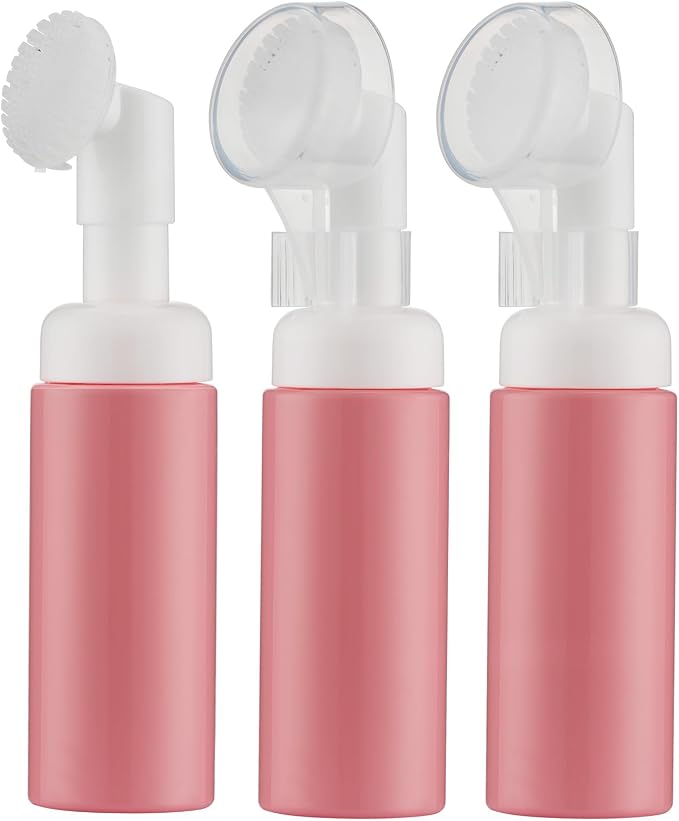2 OZ Foam Bottle with Brush, Empty Foaming Dispensers to Travel by Tekson