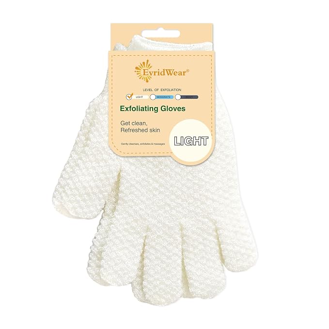 Evridwear Exfoliating Dual Texture Bath Gloves by Evridwear