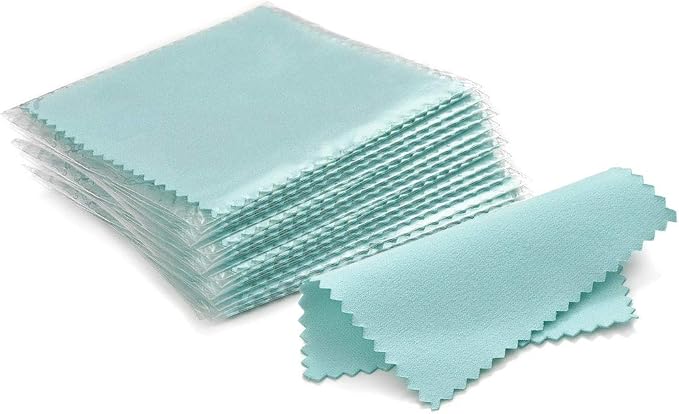 SEVENWELL 50pcs Jewelry Cleaning Cloth Mediumturquoise Polishing Cloth by SEVENWELL