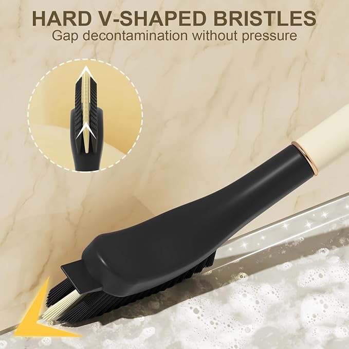 Crevice Cleaning Brush, Hard Bristle Grout Brush Gap Cleaner Tool - Image 2