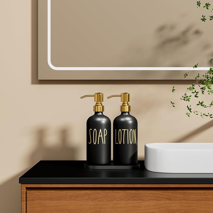 MOMEEMO Bathroom Soap Dispenser Set, Contains Hand Soap and Lotion Dispenser - Image 5