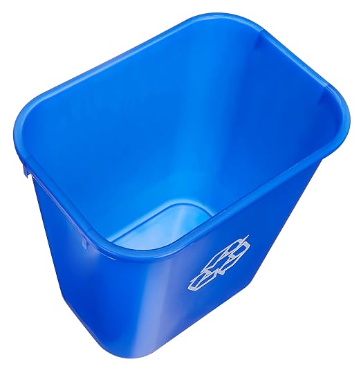 Amazon Basics Rectangular Commercial Office Wastebasket, w/Recycle Logo - Image 4