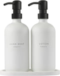 MaisoNovo Soap Dispenser 3-Piece Set | 16.9oz White Bottles by MaisoNovo-TheArtofSustainableLiving