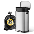 KUK 13 Gallon/50L Stainless Steel Kitchen Trash Can by KUK