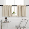 Pickluc Cafe Curtain 30 Inches Length, Rod Pocket Kitchen Curtain, Short by PICKLUC