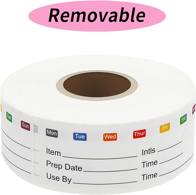 STARLIBOO Removable Freezer Labels, 1x3 Inch, Waterproof Oil Resistant Easy by STARLIBOO