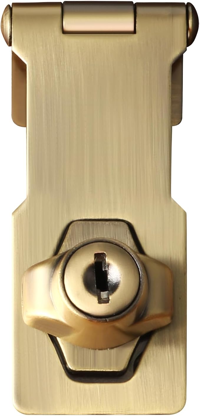 Alise Keyed Hasp Lock, 3 Inch Safety Packlock Clasp Hasp Lock Latch by Alise