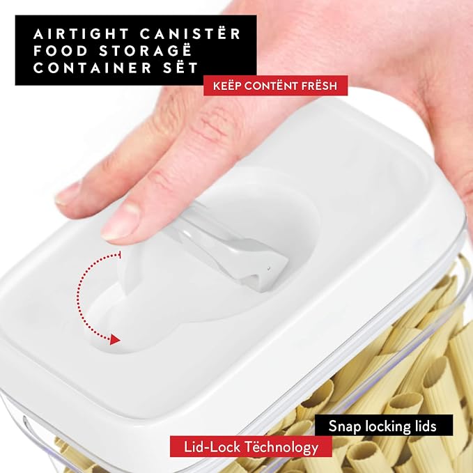 DWËLLZA KITCHEN Airtight Food Storage Containers – 4 Piece set Air Tight Pantry - Image 7