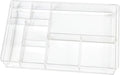 8-Section Clear Drawer Organizer, Large Acrylic Drawer Divider Tray by ZEXALOR