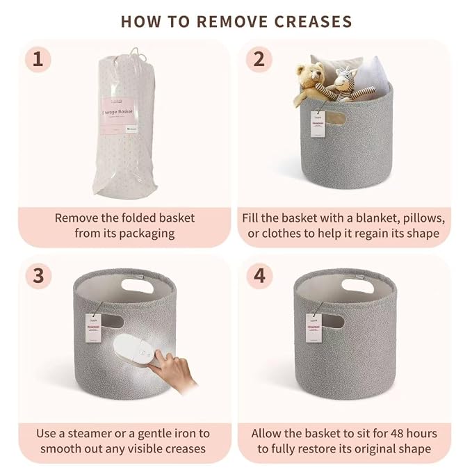 PUTSKA Basket – Round Storage for Toys and Clothes, Stuffed Animals – Soft Baby - Image 6