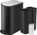 SONGMICS 13-Gallon Dual Kitchen Trash Can, 5.3 and 8 Gallon Compartments by SONGMICSbySONGMICSHOME