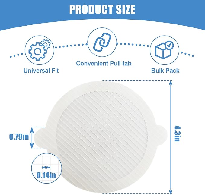 30 Pack Disposable Shower Drain Hair Catcher Hair Trap Drain Covers 4.3” - Image 2