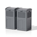 Patiowell 36 Gallon Outdoor Trash Can, Resin Outdoor Garbage Can by Patiowell