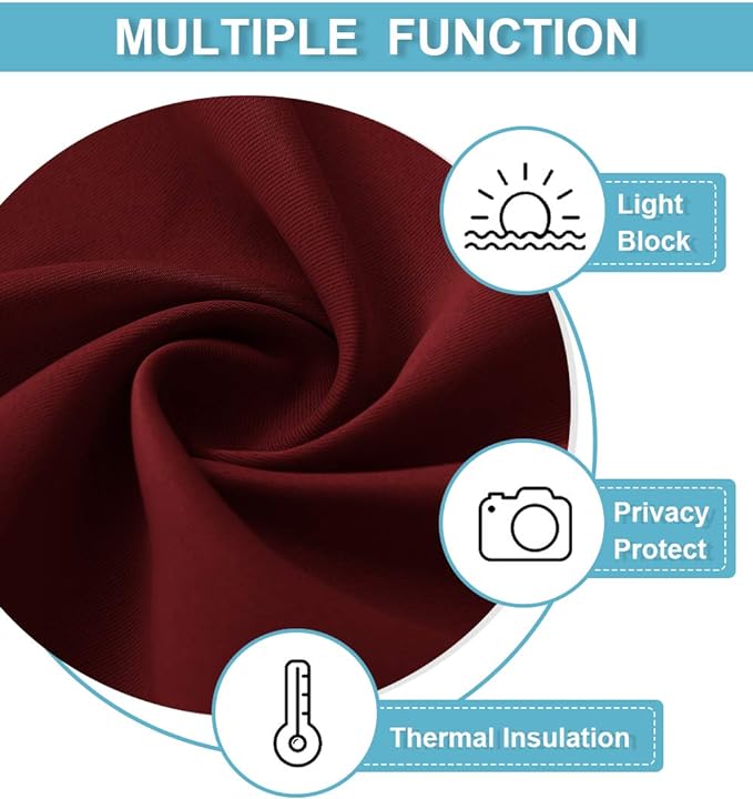 RYB HOME Blackout Curtains 84 inches Long 2 Panels Set - Image 7