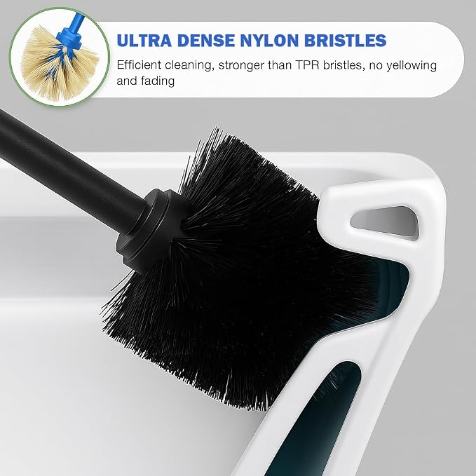 Toilet Brush and Holder Set: 304 Stainless Steel Brushed Gold Toilet Bowl Brush - Image 8