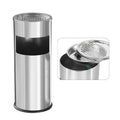 Trash Can Outdoor Waste Container Round Stainless Steel Trash Can by POWLAB