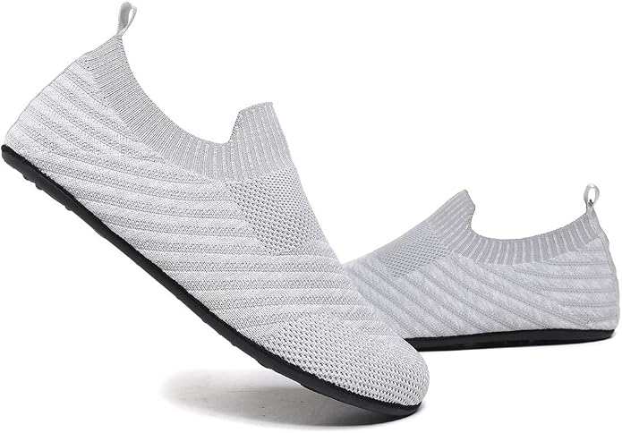 QZKDM Lightweight Slip on Grip Indoor House Slippers Barefoot Non Slip Home - Image 2