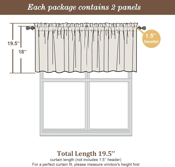 Chyhomenyc Sheer White Valances - Image 3