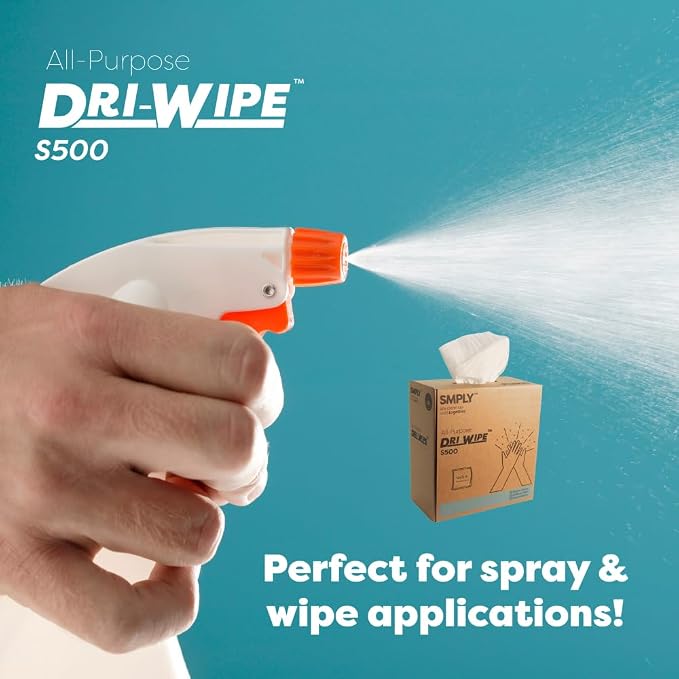 Dri-Wipe S500 by SMPLY Brands – All-Purpose Disposable Wipes, 10 Boxes of 176 - Image 8