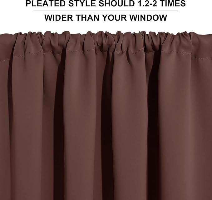 RYB HOME Small Curtains for Bathroom Window, Heavy Duty Thick Privacy Panels - Image 5
