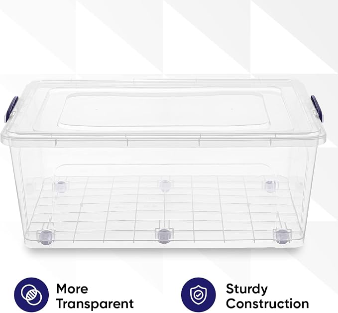 Superio Storage Bins with Lids, Stackable Totes, BPA Free, Odor Free, Organizer - Image 7