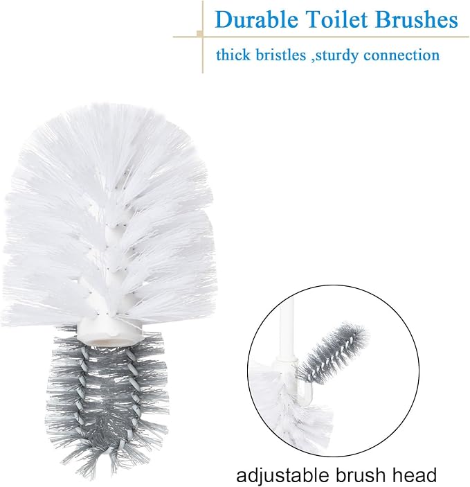 2 Pack Toilet Bowl Brush with Holder - Image 5