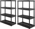 CX 4-Tier Plastic Storage Shelving Unit 2 Pack, Heavy Duty, 150lbs Per Shelf by Unknown