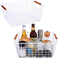LeleCAT Large white wire baskets by LeleCAT