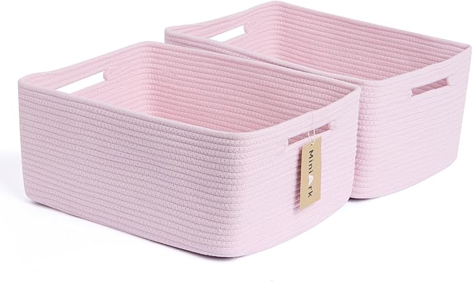Large Storage Baskets for Shelves, Closet Organizers Bins for Clothes Blanket by MiniArkStorageBasketsHome