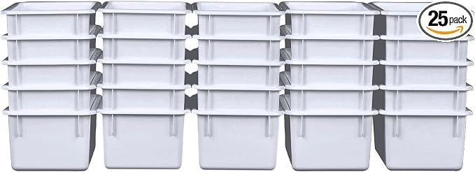 Wood Designs Cubby Storage Bin, Heavy Duty Plastic Containers by Unknown