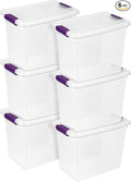 Sterilite 6-Pack 27 Quart ClearView Latch Box, Stackable Organizer Bins by Sterilite
