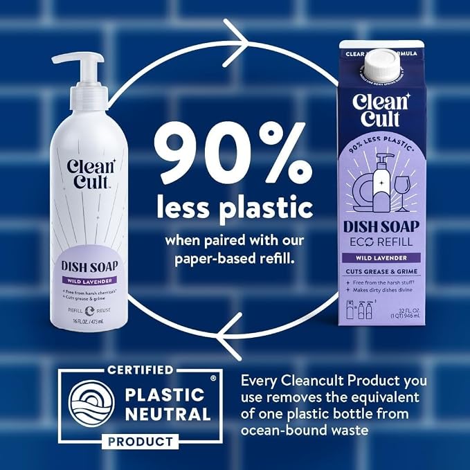 Bundle of Cleancult Dish Soap Liquid Refills Wild Lavender + Cleancult -Wild - Image 5