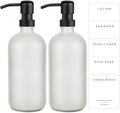 Emerson Essentials Glass Soap Bottle Dispensers, 2 Pack, Stainless-Steel Pumps by Emerson+Essentials