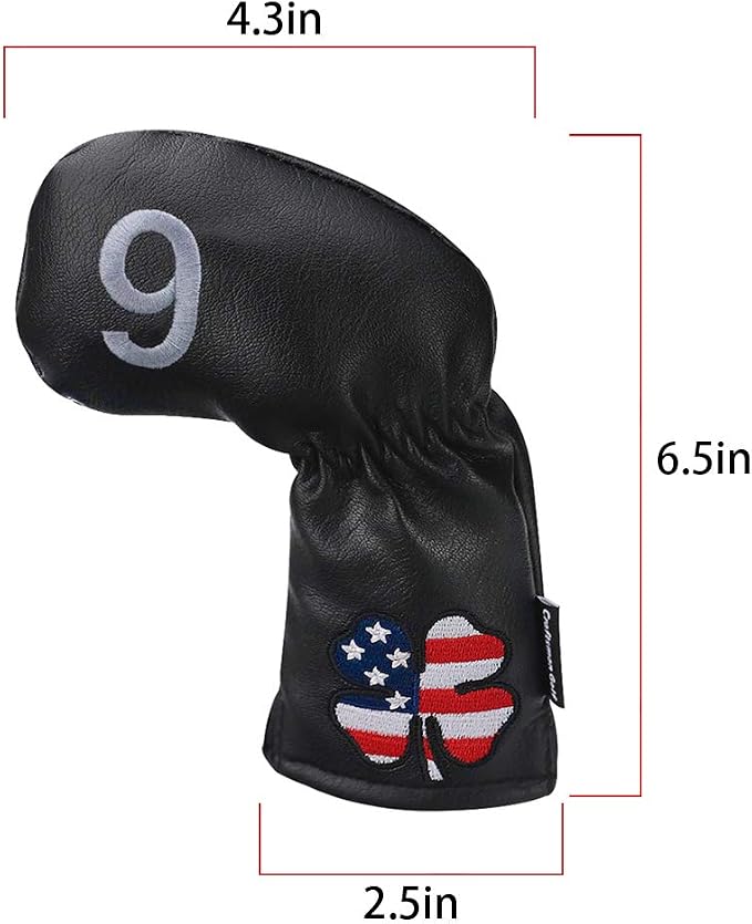 CRAFTSMAN GOLF 11pcs /Set USA US Flag Clover Leather Left Right Black White - Image 3