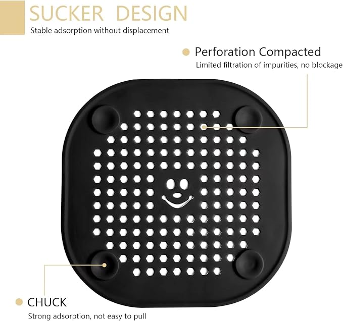 2 Pack Drain Hair Catcher Sturdy Silicone Drain Protector Hair Stopper - Image 6