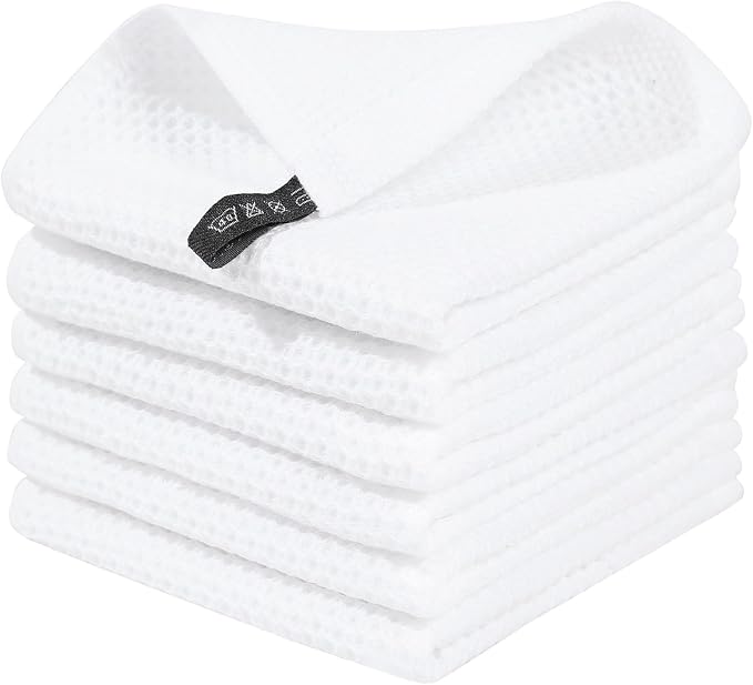 Homaxy 100% Cotton Waffle Weave Kitchen Dish Cloths, Ultra Soft Absorbent Quick by Homaxy