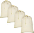 4 Pieces 28" x 36" Canvas Laundry Bags Bulk Large Cotton Laundry by Remagr