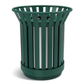 16Gallon/62L Commercial Outdoor & Indoor Metal Trash Can, Outdoor Slatted Trash by Unknown