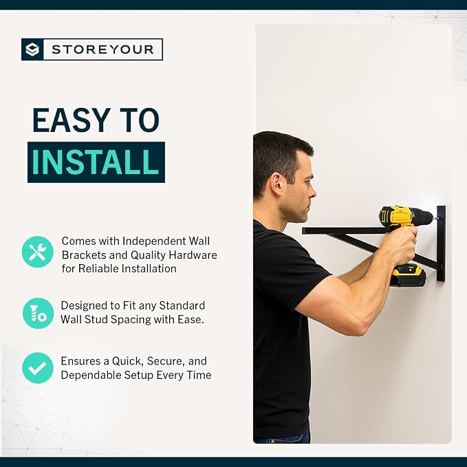 StoreYourBoard 2-Pack Heavy Duty Wall Shelves – Wall-Mounted Garage Storage - Image 3