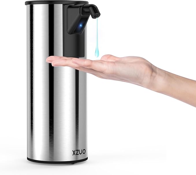 Automatic Soap Dispenser Touchless 11.8oz 4-Level Adjustment Auto Hand Soap by XZUO