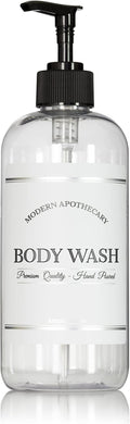 Refillable Clear PET Plastic 16 oz Body Wash Bottle by ArtanisHome