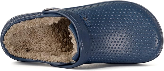 Womens Mens Fur Lined Clogs Waterproof Garden Shoes Winter Warm Fleece Lining - Image 4
