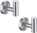TASTOS Bathroom Towel Hooks Brushed Nickel, 2 Pack Stainless Steel Robe Coat by TASTOS
