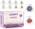 8 Pack Cedar Chips and Natural Dried Lavender Sachets Bags by Aryiten